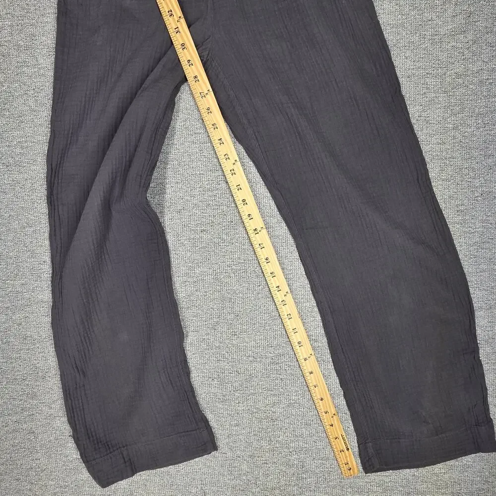 FAHERTY ORGANIC COTTON PANTS – MEN’S S – DARK GRAY – ELASTIC WAIST – RELAXED FIT
